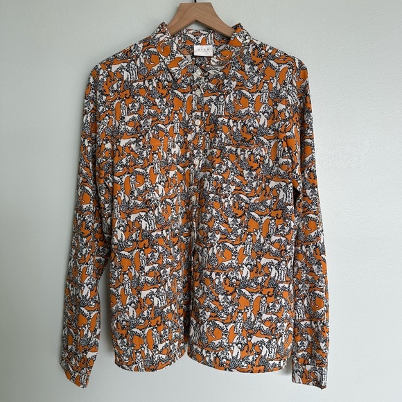 ASOS Vila Vila Animal Print Blouse - Picture 5 of 8